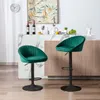 Tabouret de bar STILLO, vert, tissu velours Voir les images du produit 4