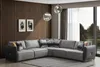 Ecksofa Sofas L-Form Großes Sofa Eck Wohnzimmer Polyester Produktbild-Vorschau 2