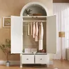 Armadio Flieks con intreccio in rattan, armadio guardaroba Anteprima dell’immagine prodotto 3