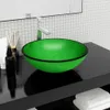 Umywalka ze szkła hartowanego, 42x14 cm, zielona Podgląd zdjęcia produktu 2