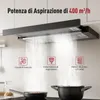 LEVIVO A+++ cofano piatto 60cm ricircolo e scarico aria con Anteprima dell’immagine prodotto 2