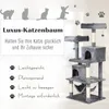 Katzen Kratzbaum groß 145 cm, Katzenbaum mit Hängematte, Produktbild-Vorschau 4