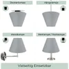 Wogati® Premium Lampenschirm E14/E27 Baumwolle |Ecru / Produktbild-Vorschau 3