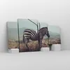 Bild auf Leinwand - Leinwandbild - Zebra Tier Wiese - Produktbild-Vorschau 4