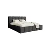 FEDVE Polsterbett Lund aus Bouclé-Stoff 180x200 cm, Schwarz Produktbild-Vorschau 7