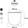 Vyveo - Pot de fleurs Soren - Lot de 2 - Noir - 13 x 12 Voir les images du produit 3