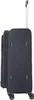 A black suitcase with four wheels and a retractable handle, shown from the side. Produktbild-Vorschau