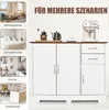 COSTWAY Sideboard Küchenschrank Weiß, Kücheninsel mit Produktbild-Vorschau 7