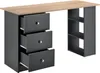 Scrivania 120x50x72cm per ufficio con cassetti grigio Anteprima dell’immagine prodotto 3