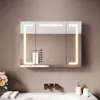 Sonni Dreitüriger Aluminium-Spiegelschrank 80 x 60 x 12,5 Produktbild-Vorschau 1