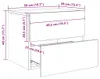 vidaXL Wand-Nachttisch mit LED-Leuchten Betongrau Produktbild-Vorschau 8