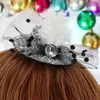 Mini Glitzerhut mit Feder 12er Set ca. 7cm 6 Farben Produktbild-Vorschau 4