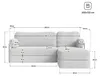 Masseno Ecksofa SABI mit Metallgestell, Modulares Produktbild-Vorschau 6