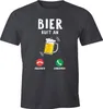 Herren T-Shirt grillen Bier ruft an lustiger Spruch Produktbild-Vorschau 2