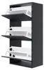 Selsey VELDIO - Wand-Schuhschrank mit 3 Klappen, Schwarz, Produktbild-Vorschau 4