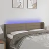 vidaXL LED Kopfteil Taupe 147x16x78/88 cm Stoff - LED Produktbild-Vorschau 1