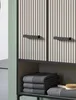 Bad Hochschrank "Scana" Sand schwarz Badschrank 2-türig 59 Produktbild-Vorschau 3