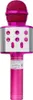 A pink karaoke microphone with controls on a white background. Produktbild-Vorschau