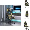 vidaXL Gaming-Stuhl mit Massage & Fußstütze Schwarz und Produktbild-Vorschau 1