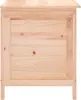 A front view of a wooden storage chest. Náhľad obrázku produktu