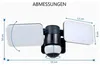 LED Außenwandleuchte mit Bewegungsmelder Schwarz Produktbild-Vorschau 7