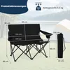 Kempinkové křeslo COSTWAY pro 2 osoby, skládací křeslo s Náhled obrázku produktu 3