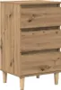 vidaXL Nachttisch Eiche handwerklich 40 x 35 x 70 cm Produktbild-Vorschau 2
