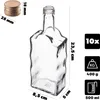 KADAX Bouteilles en verre 500ml, 10 pièces, bouteilles Voir les images du produit 2