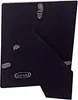 The back of a picture frame with a stand and a brand logo. Produktbild-Vorschau
