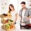Panier à fruits en bambou,Panier de service à 3 étages, Voir les images du produit 13
