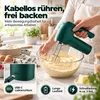 Akku Handmixer kabellos, Handrührgerät mit Knethaken und Produktbild-Vorschau 3