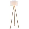 Textilná stojacia lampa Ø 45,5 cm 1x bez E27 60W biela Náhľad obrázku produktu 1