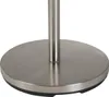 The base of a brushed stainless steel floor lamp with a black rubber ring on the bottom. Produktbild-Vorschau