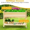 Jardinière surélevée en bois avec roulettes verrouillables Voir les images du produit 4