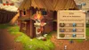 A video game scene with a wooden building and a game menu overlay. Produktbild-Vorschau