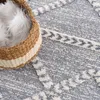 Teppich Hochflor Wohnzimmer - 200 cm Rund - Landhaus Ethno Produktbild-Vorschau 3