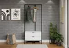 trendteam Kompaktgarderobe Jody Weiß Matt/Metall Schwarz Produktbild-Vorschau 9