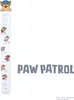 A height chart for children featuring Paw Patrol characters, with measurement markings from 70 cm to 150 cm. Náhľad obrázku produktu