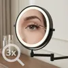 Rea Lustro Ścienne Dwustronne Kosmetyczne Led Glow Czarne Podgląd zdjęcia produktu 5