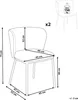 Diagram showing the dimensions of a chair, with a second chair indicated by 'x2' and a weight limit icon. Náhled obrázku produktu
