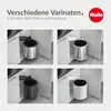 A collage of four images showing different colored Hailo trash cans installed in kitchen cabinets. Náhled obrázku produktu