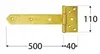 Cerniera per cancello 500x65x110x40x4,0mm ZBW500 Anteprima dell’immagine prodotto 3
