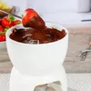 Schokoladenfondue-Set für 4 Personen, Keramik-Fonduebecher Produktbild-Vorschau 3