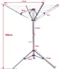 Wiltec Mobile Wäschespinne mit 4 Armen 16 m Wäscheleine Produktbild-Vorschau 5