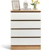 Commode à 4 tiroirs. Meuble de rangement blanc et en chêne. Voir les images du produit 11