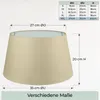 Wogati® Premium Lampenschirm E14/E27 Baumwolle | Beige / Produktbild-Vorschau 4