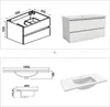 Waschtisch mit Unterschrank 100cm Alast Badmöbel Set Weiß Produktbild-Vorschau 6