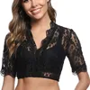 Trachten Damen Dirndlbluse Spitze - Dirndlbluse Kurzarm  Produktbild-Vorschau 4