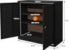 ML-Design Aktenschrank abschließbar, 90x40x90 cm Schwarz, Produktbild-Vorschau 7