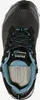 A top-down view of a black and blue hiking shoe. Produktbild-Vorschau